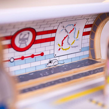 London Underground Station Wooden Train Toy – Compatible with Wooden Railway