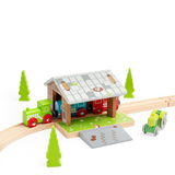 Barnyard Train Tunnel Accessory – Wooden Toy for Farm Railway Sets