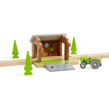 Barnyard Train Tunnel Accessory – Wooden Toy for Farm Railway Sets