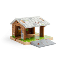 Barnyard Train Tunnel Accessory – Wooden Toy for Farm Railway Sets