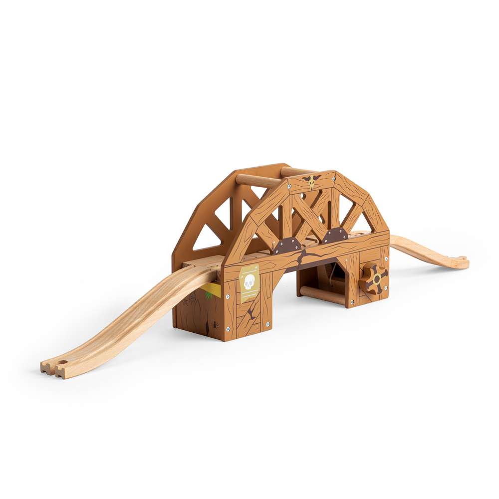 Rickety Bridge – Collapsing Wooden Train Track Accessory for Kids