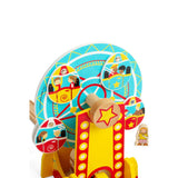 Ferris Wheel Wooden Train Tunnel – Fun Fair Railway Accessory for Kids