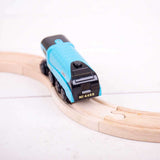 Mallard Battery Operated Wooden Train Engine – Compatible with Railway Sets