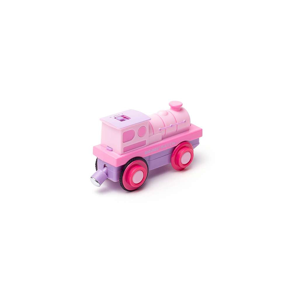 Powerful Pink Battery Operated Train Engine – Wooden Railway Compatible