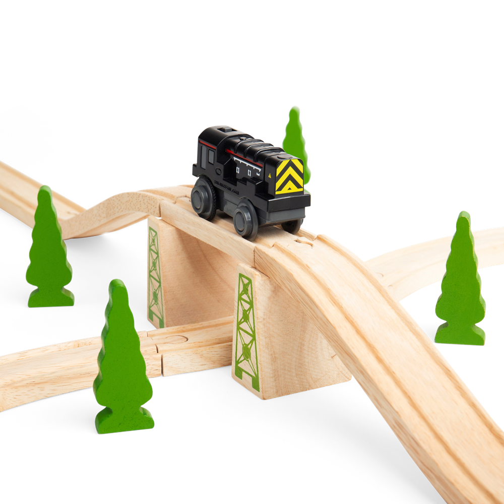 Battery Operated Diesel Shunter Toy Train – Wooden Railway Compatible