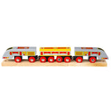Wooden Bullet Train – Magnetic, Compatible with Wooden Railway Tracks