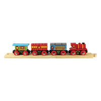 Wooden Passenger Train Toy – Compatible with Major Wooden Railway Brands