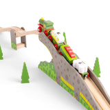 Dinosaur Railway Engine & Carriages – Wooden Train Set Compatible Toy