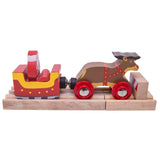 Santa Sleigh with Reindeer – Wooden Train Christmas Accessory Toy