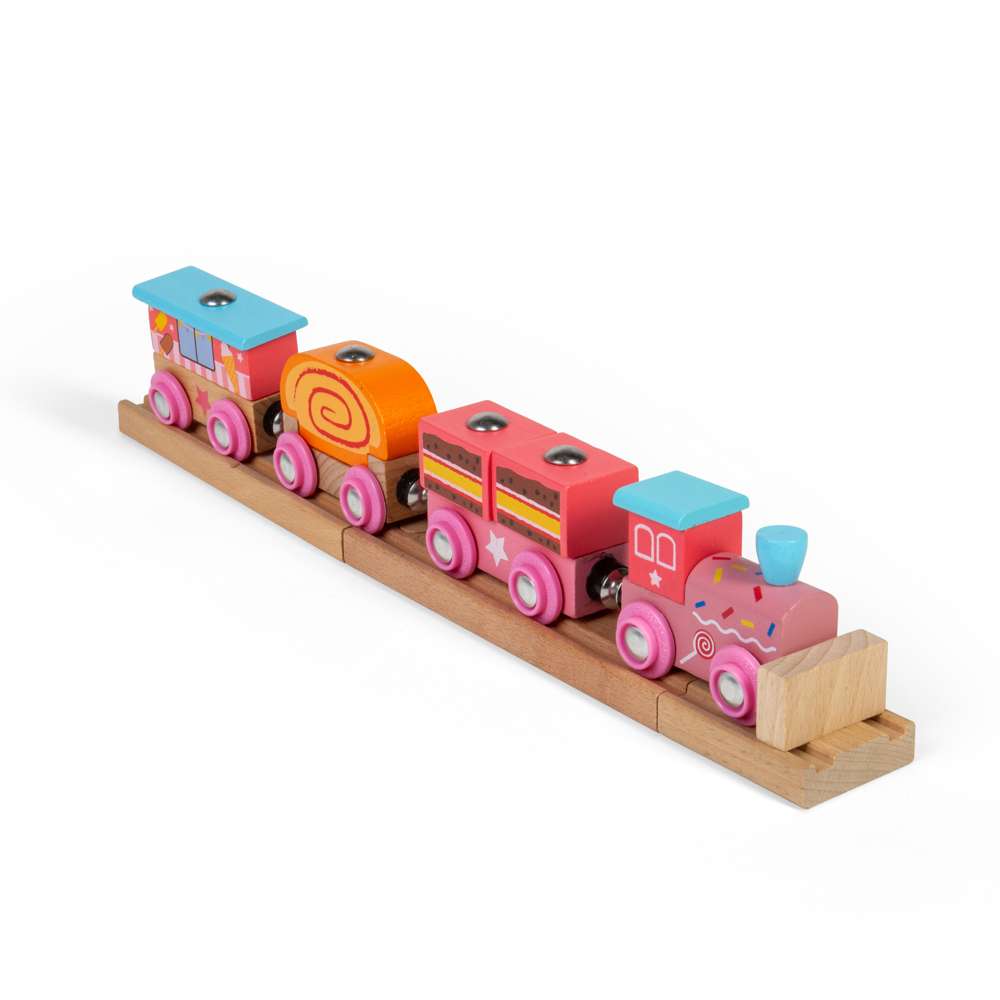 Sweetland Express Wooden Train – Compatible with Wooden Railway Tracks