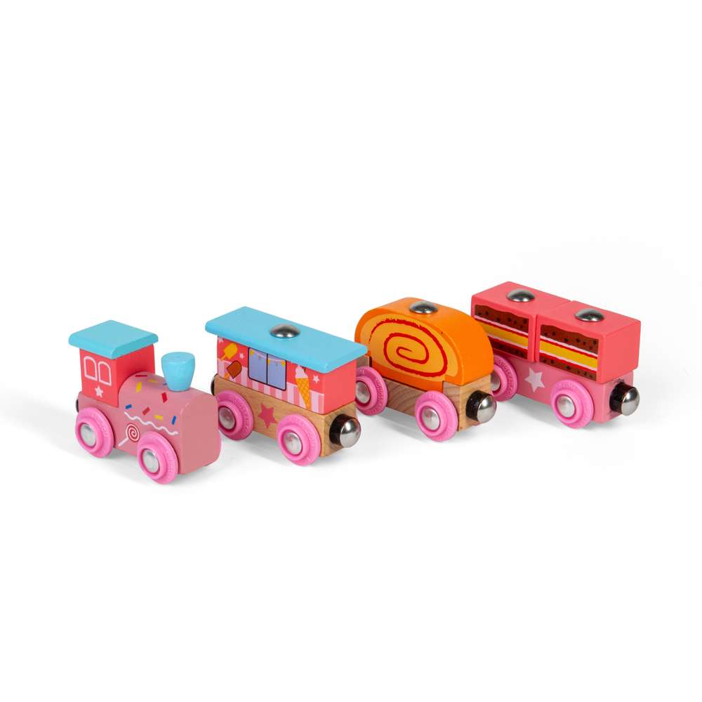 Sweetland Express Wooden Train – Compatible with Wooden Railway Tracks