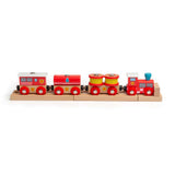 Bigjigs Fire & Rescue Train – Wooden Railway Compatible Emergency Toy