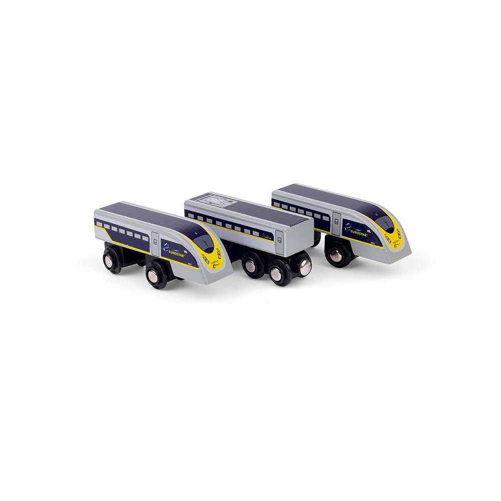 Eurostar e320 Wooden Toy Train – Compatible with All Wooden Railway Sets