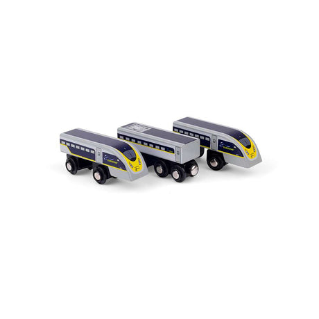 Eurostar e320 Wooden Toy Train – Compatible with All Wooden Railway Sets
