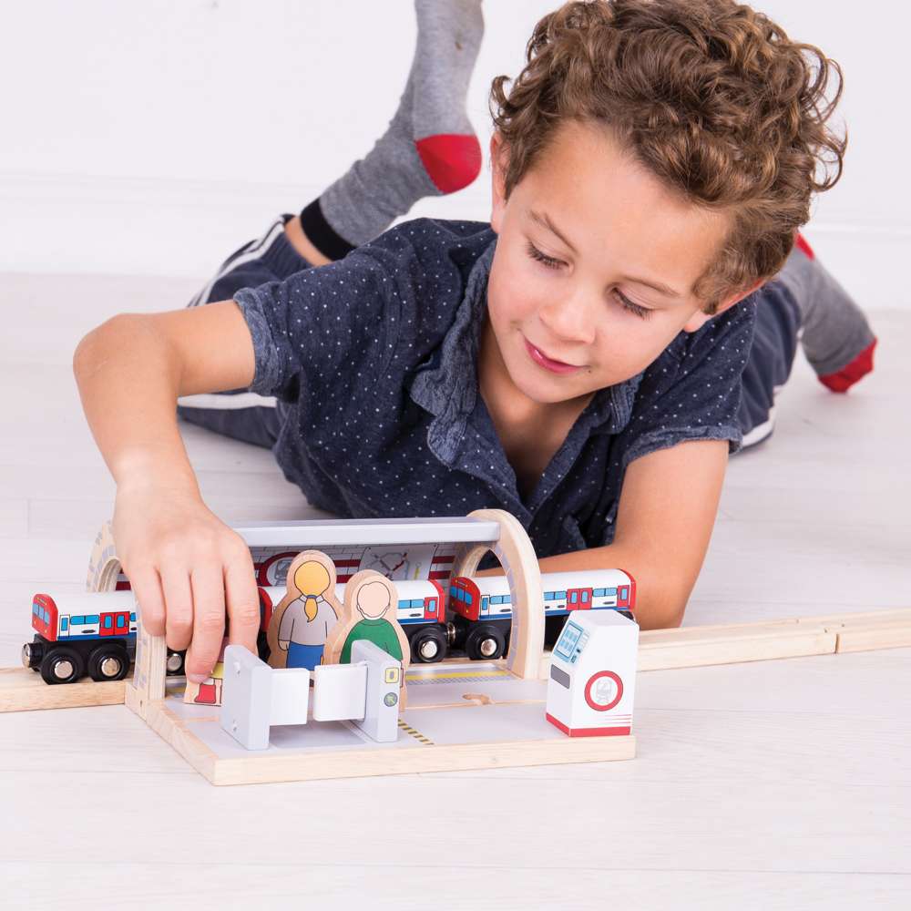 London Underground Train Toy – Wooden Replica for Train Sets & Railway Play