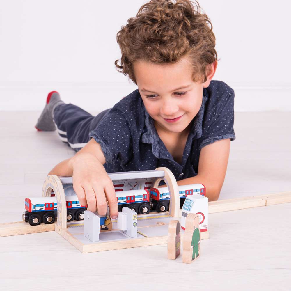 London Underground Train Toy – Wooden Replica for Train Sets & Railway Play