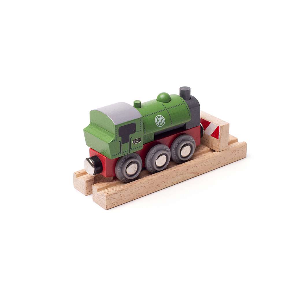 GWR Saddle Tank Toy Train Engine – Wooden Railway Compatible, Green