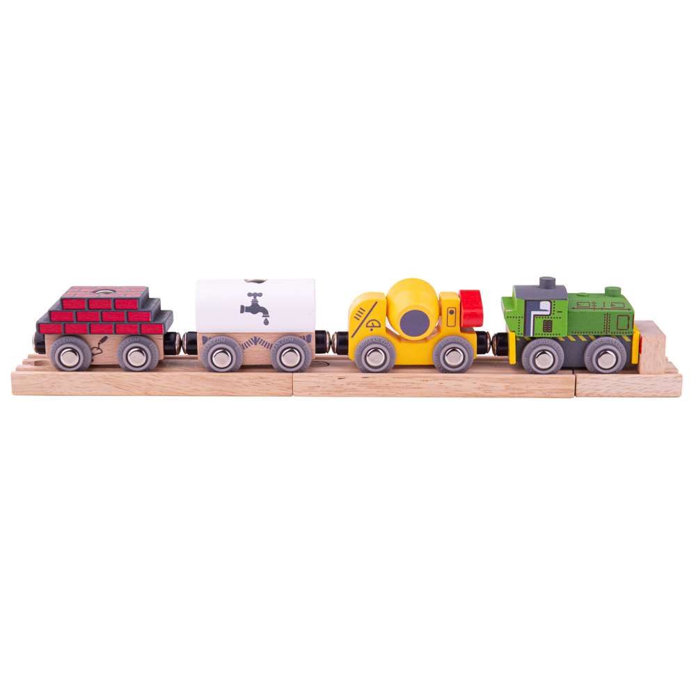 Construction Wooden Toy Train – Magnetic, Compatible, FSC Certified