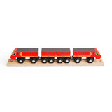 Bigjigs Postal Train – Wooden Mail Toy Train Set with Carriages & Track