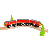 Bigjigs Postal Train – Wooden Mail Toy Train Set with Carriages & Track