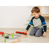 Bigjigs Postal Train – Wooden Mail Toy Train Set with Carriages & Track