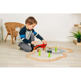 Bigjigs Postal Train – Wooden Mail Toy Train Set with Carriages & Track