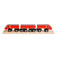 Bigjigs Postal Train – Wooden Mail Toy Train Set with Carriages & Track