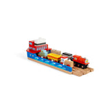 Train Ferry – Wooden Railway Accessory with Folding Ramp for Train Sets