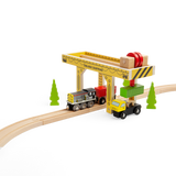 Wooden Gantry Crane Toy for Train Sets – Compatible with Bigjigs Railway