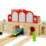Grand Central Station Wooden Train Set – Compatible Railway Accessory Toy