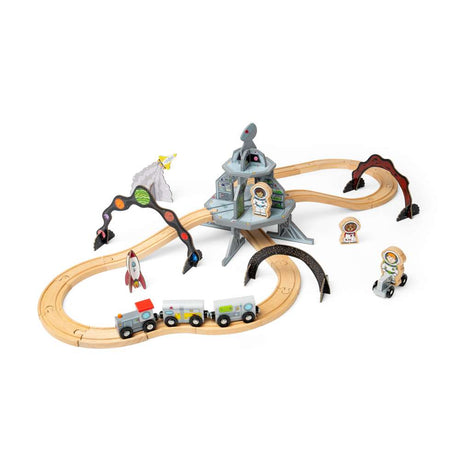 Space Train Set For Kids with Astronauts and Accessories – 40 Piece Playset