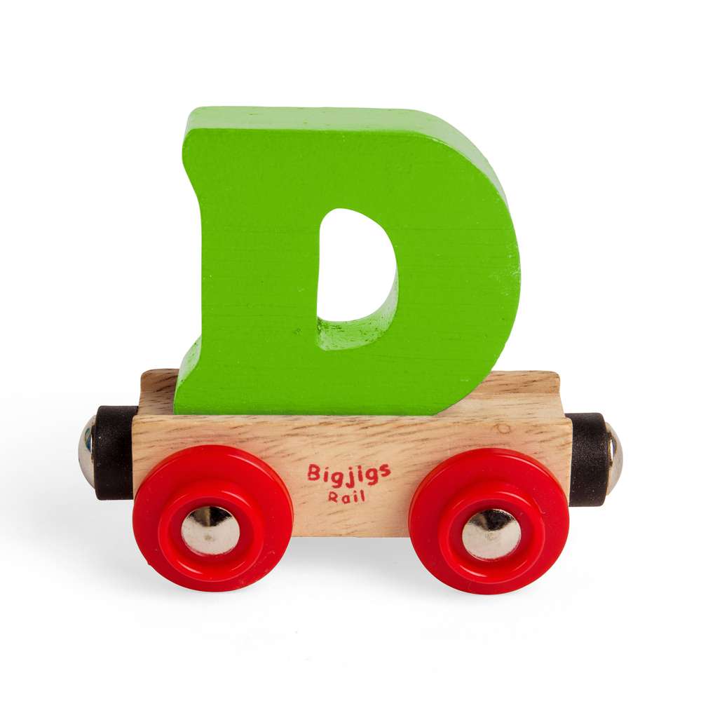 Bigjigs Rail Name Wooden Letter D – Personalised Train Set Accessory