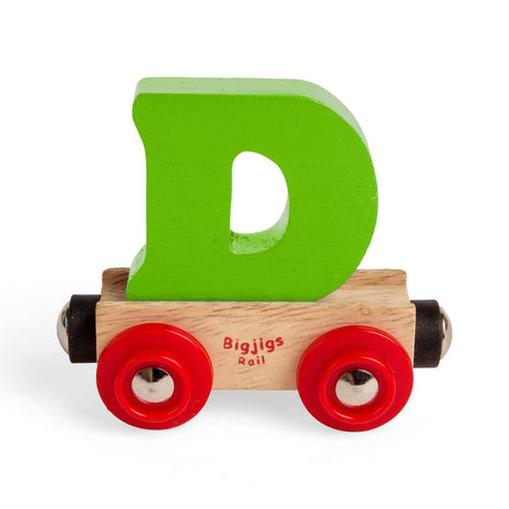 Bigjigs Rail Name Wooden Letter D – Personalised Train Set Accessory