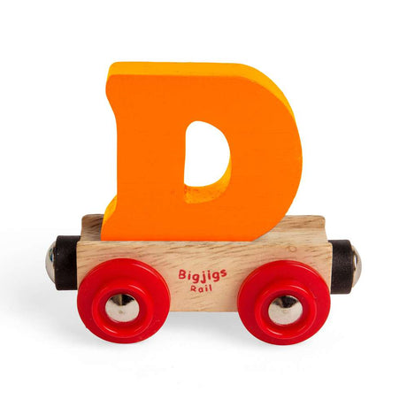 Bigjigs Rail Name Wooden Letter D – Personalised Train Set Accessory