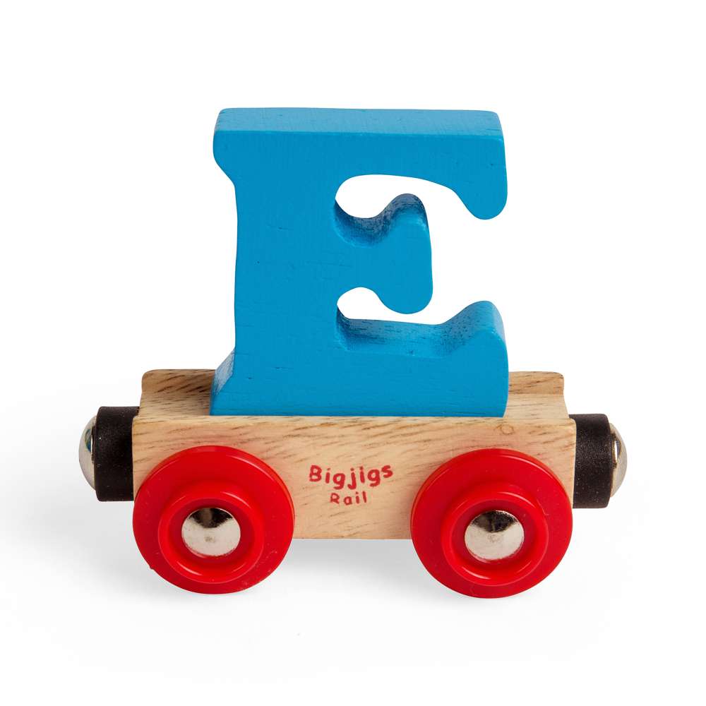 Bigjigs Rail Name Letter E – Wooden Train Personalised Carriage