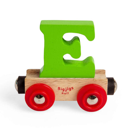 Bigjigs Rail Name Letter E – Wooden Train Personalised Carriage