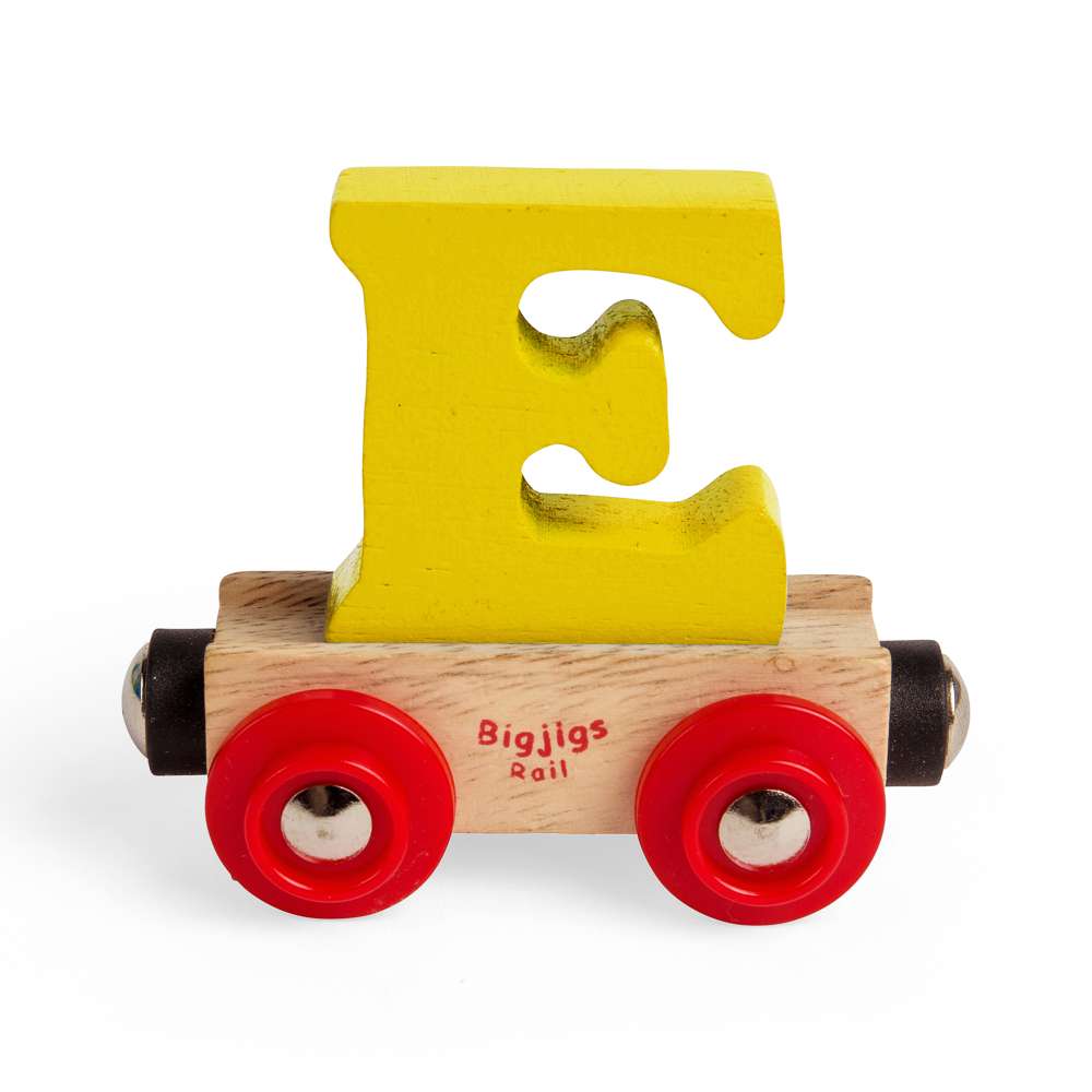 Bigjigs Rail Name Letter E – Wooden Train Personalised Carriage