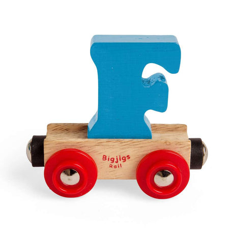 Bigjigs Rail Name Letter F – Wooden Train Personalised Carriage