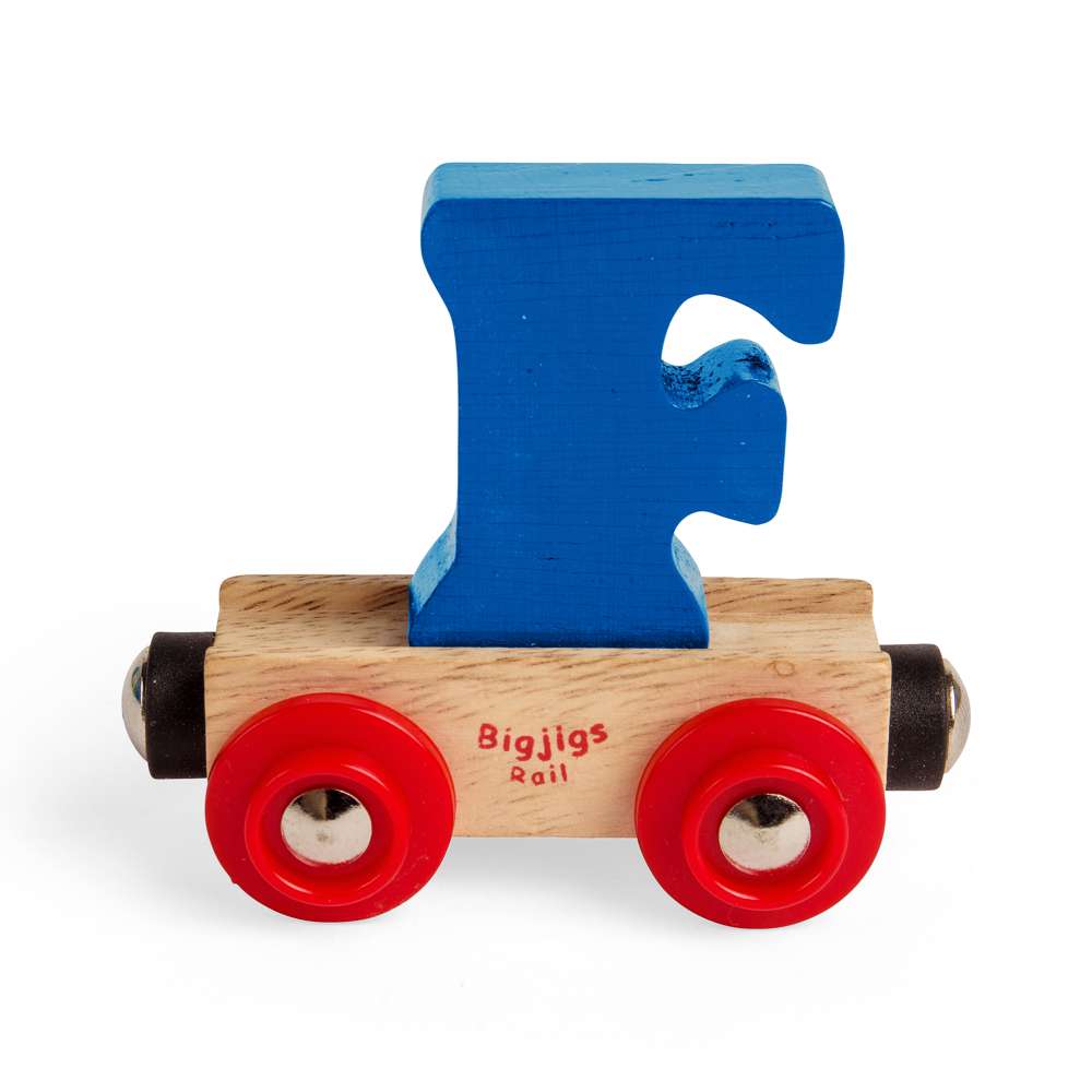 Bigjigs Rail Name Letter F – Wooden Train Personalised Carriage