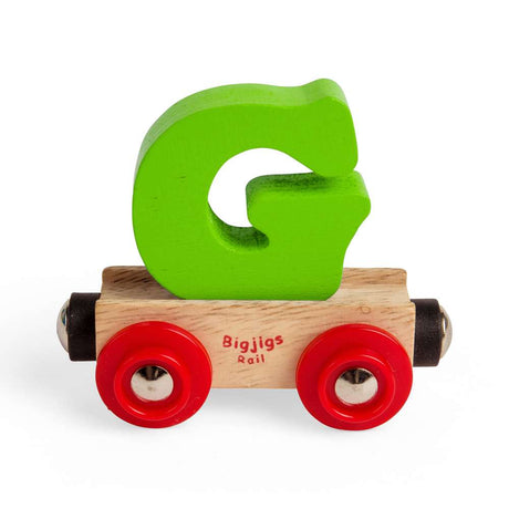 Bigjigs Rail Wooden Train Name Letter G – Custom Personalised Carriage