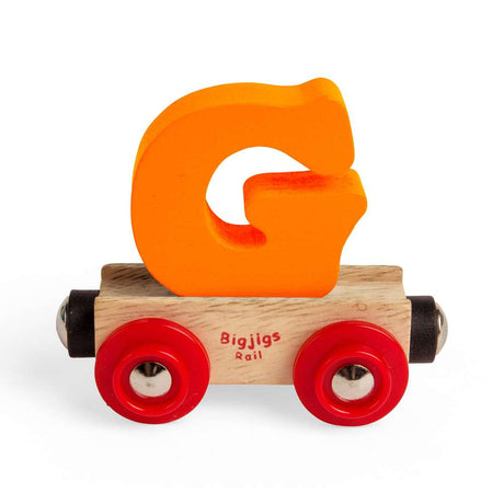 Bigjigs Rail Wooden Train Name Letter G – Custom Personalised Carriage