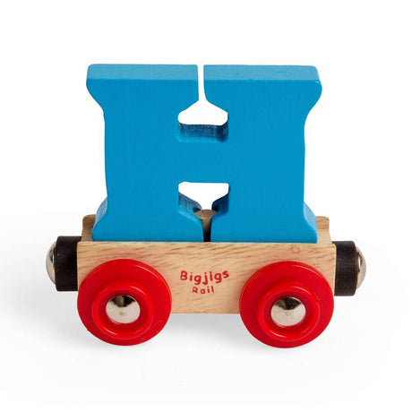 Bigjigs Rail Name Letter H – Wooden Train Personalised Carriage Toy