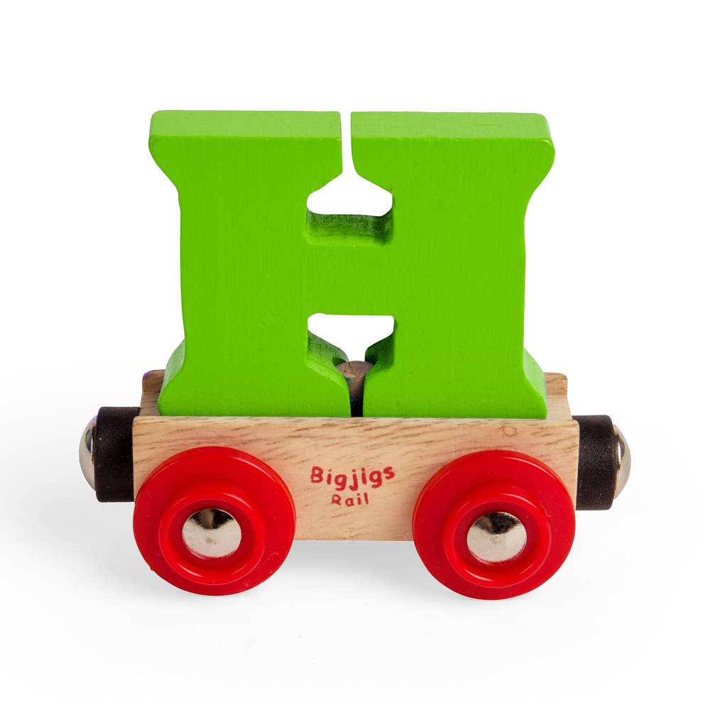 Bigjigs Rail Name Letter H – Wooden Train Personalised Carriage Toy