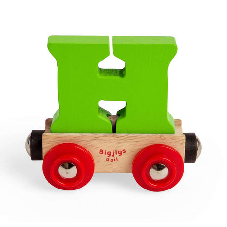 Bigjigs Rail Name Letter H – Wooden Train Personalised Carriage Toy