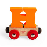 Bigjigs Rail Name Letter H – Wooden Train Personalised Carriage Toy