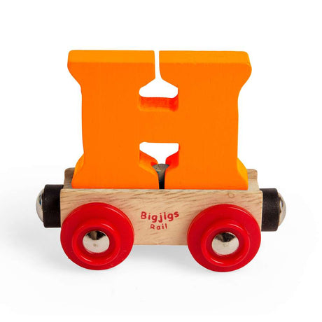 Bigjigs Rail Name Letter H – Wooden Train Personalised Carriage Toy