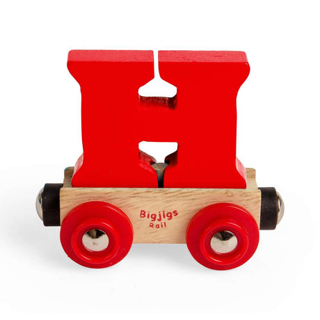 Bigjigs Rail Name Letter H – Wooden Train Personalised Carriage Toy