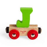 Wooden Train Rail Name Letter J – Bigjigs Personalized Toy Carriage