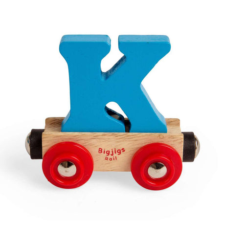 Bigjigs Rail Name Letter K – Personalised Wooden Train Accessory