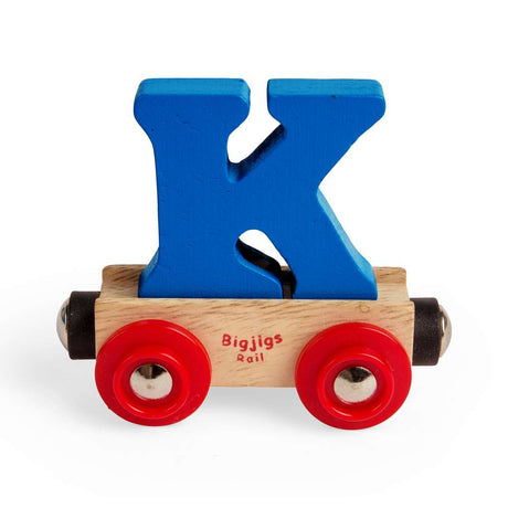Bigjigs Rail Name Letter K – Personalised Wooden Train Accessory